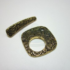 Gold Large Spiral Toggle